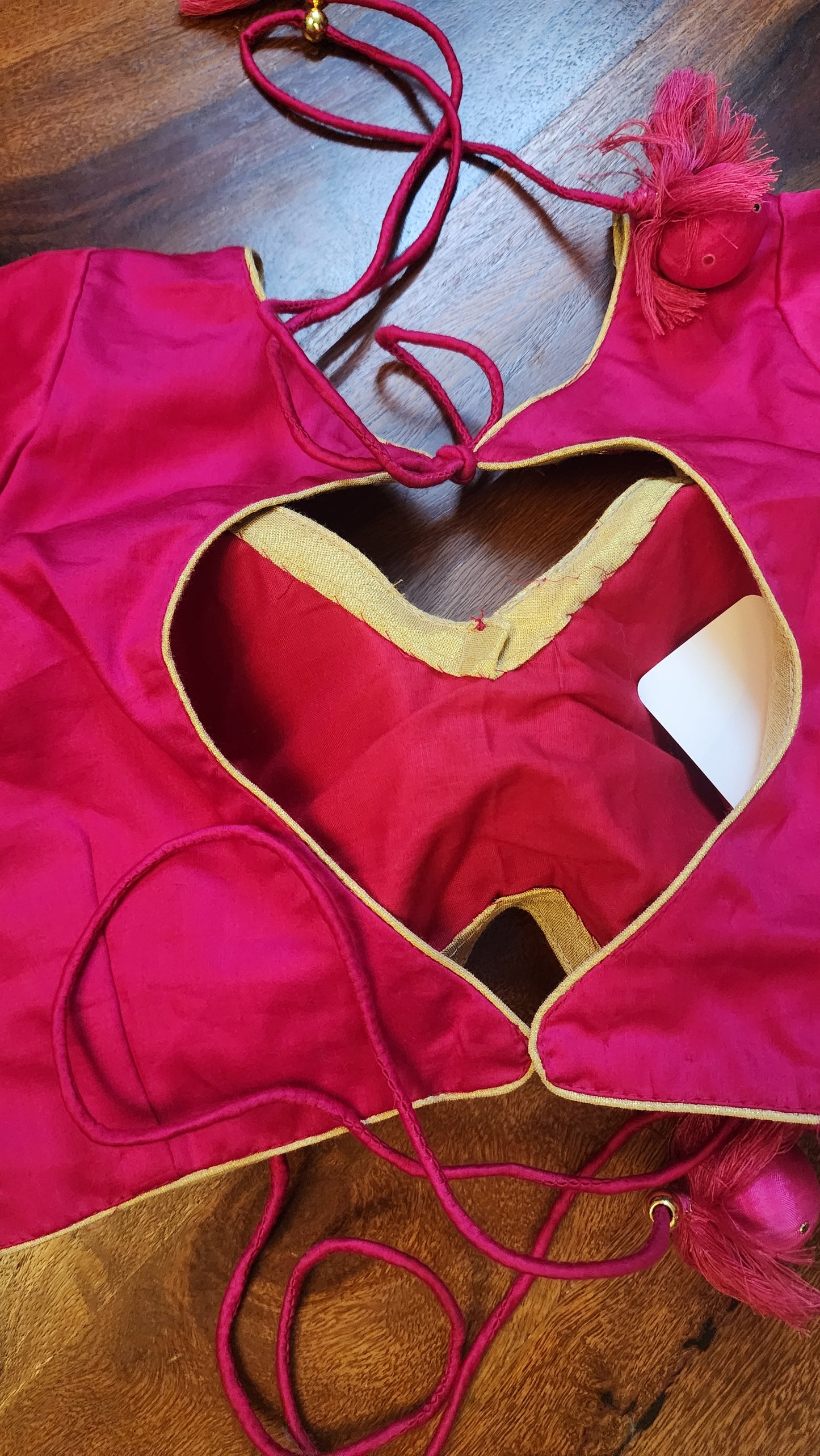 Hot Pink Cotton Silk Blouse