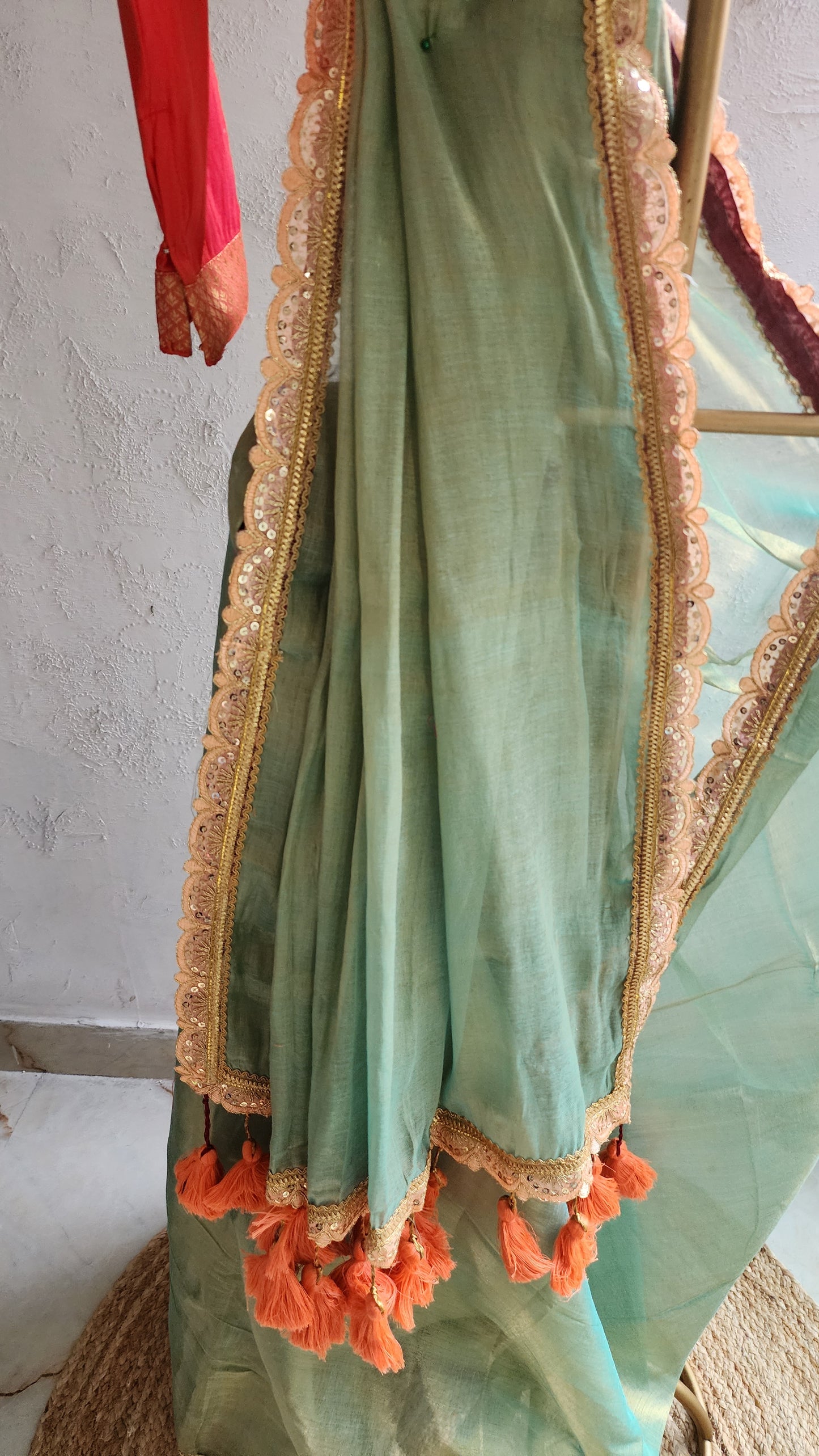 Seema Tissue Raga Gold Saree