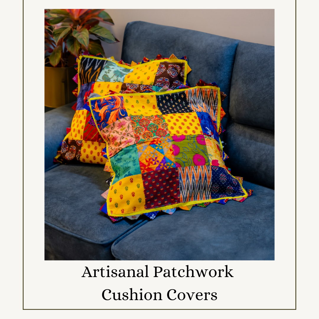 Artisanal Patchwork Cushion Cover
