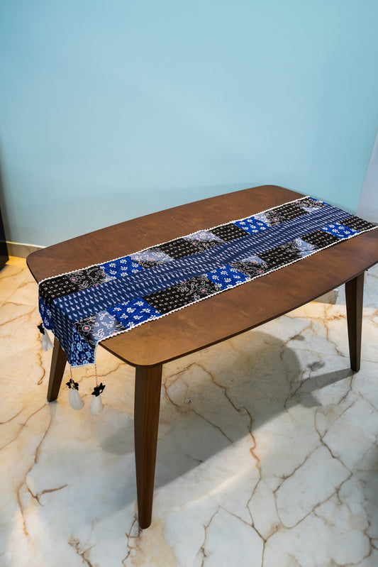 Blue Patchwork Table Runner