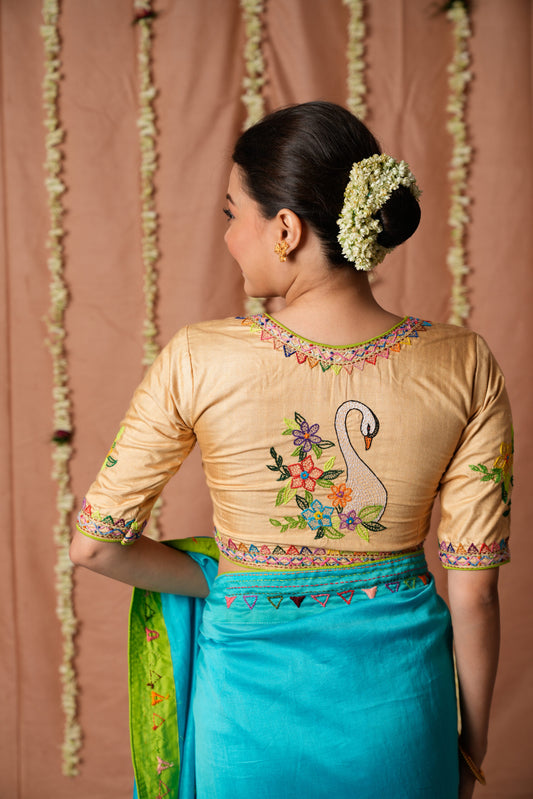 Hansini Blouse- Beige