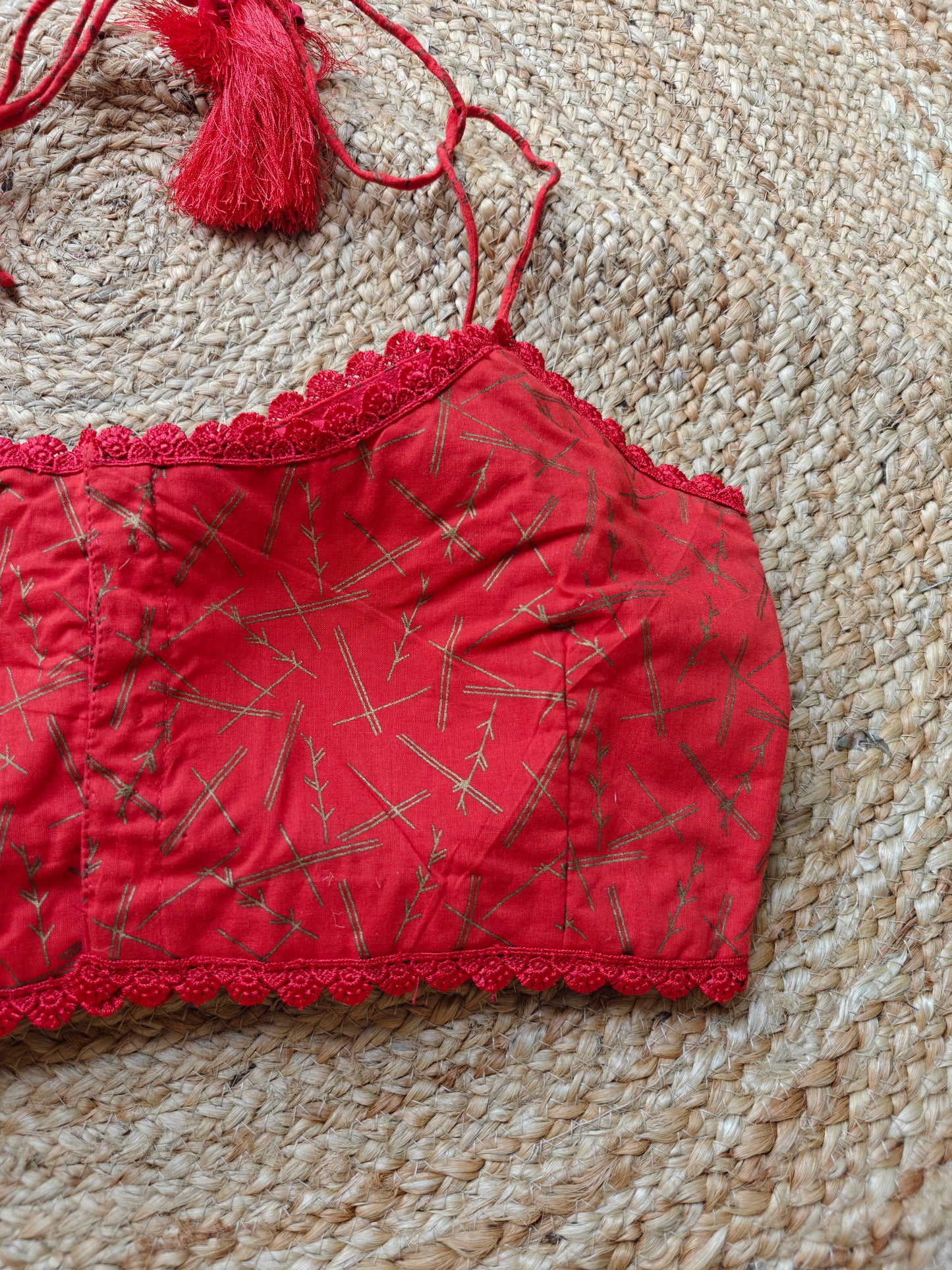 Rang blouse-Brick red