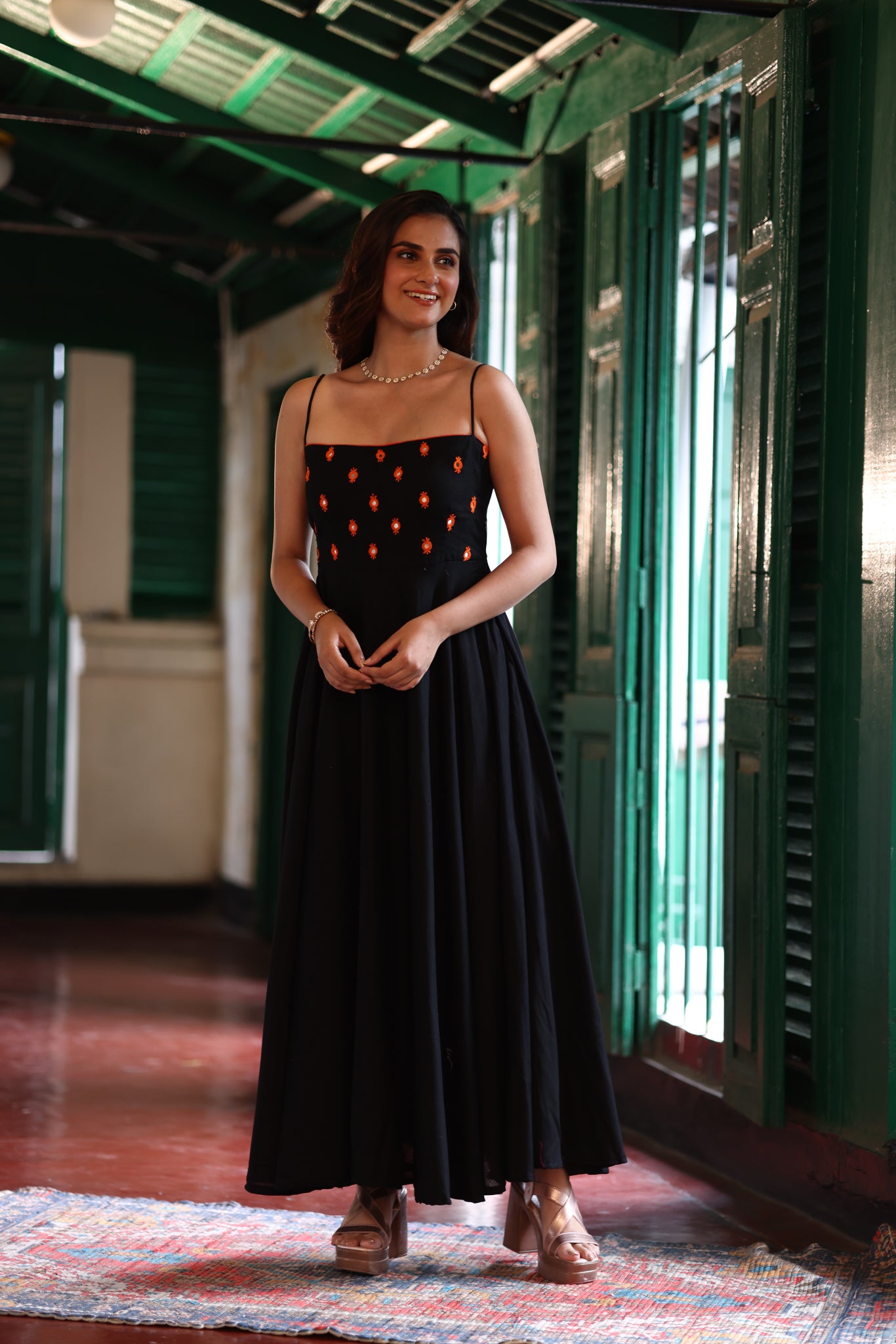 Nazneen Maxi Dress-Black