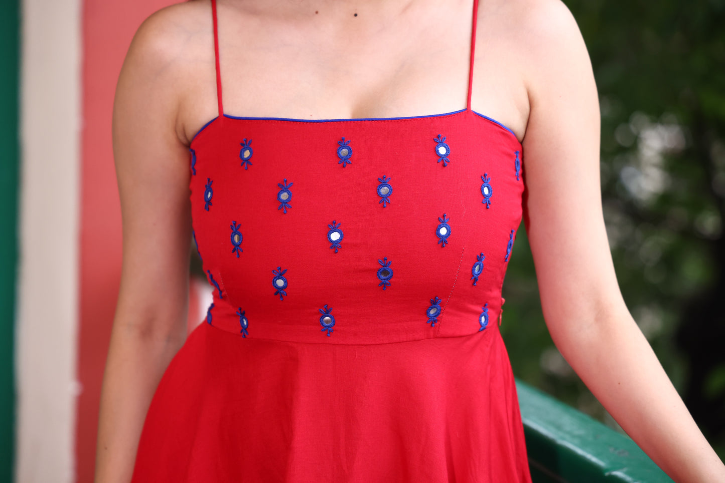 Nazneen Maxi Dress-Red