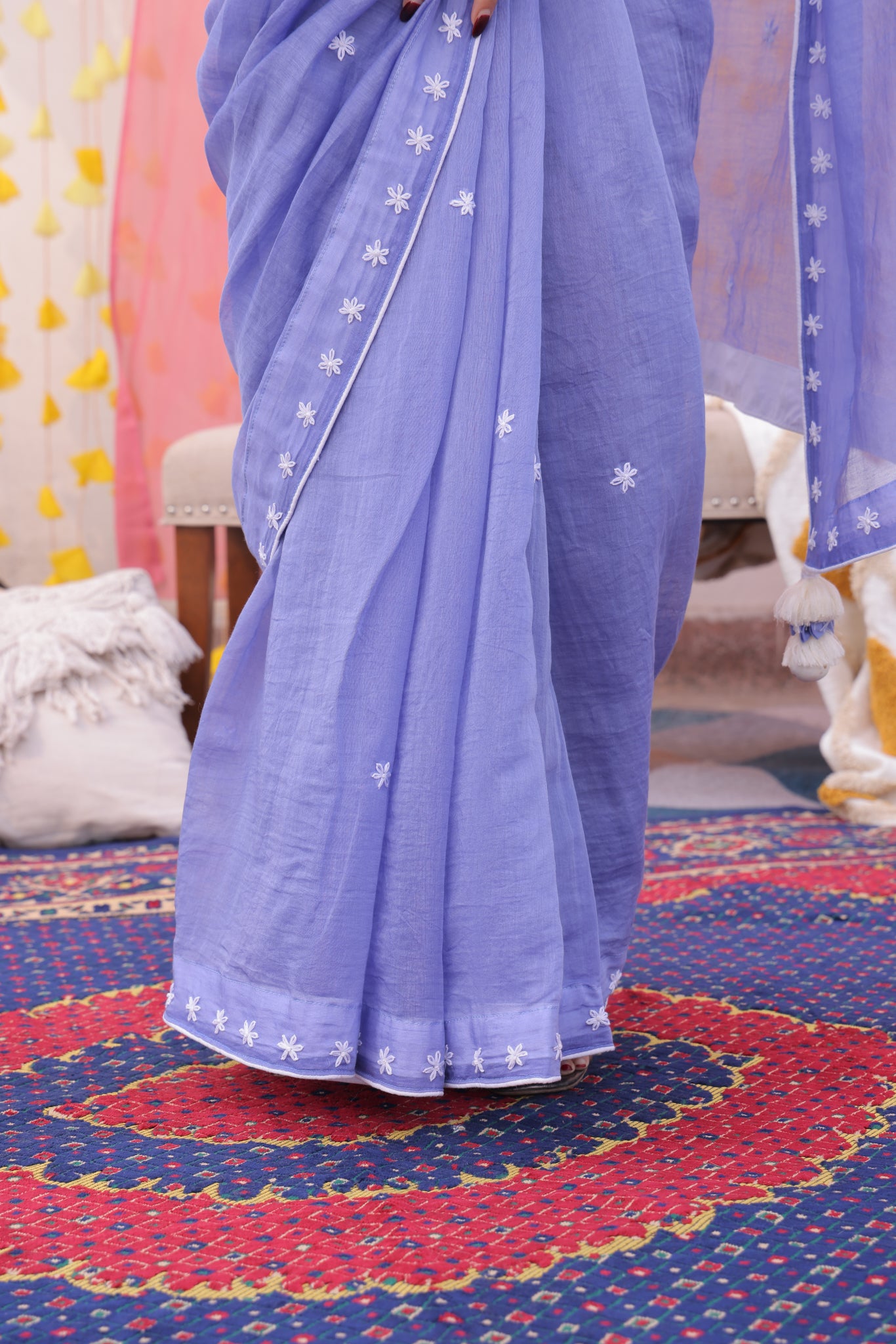 Lilac Phulwa Saree