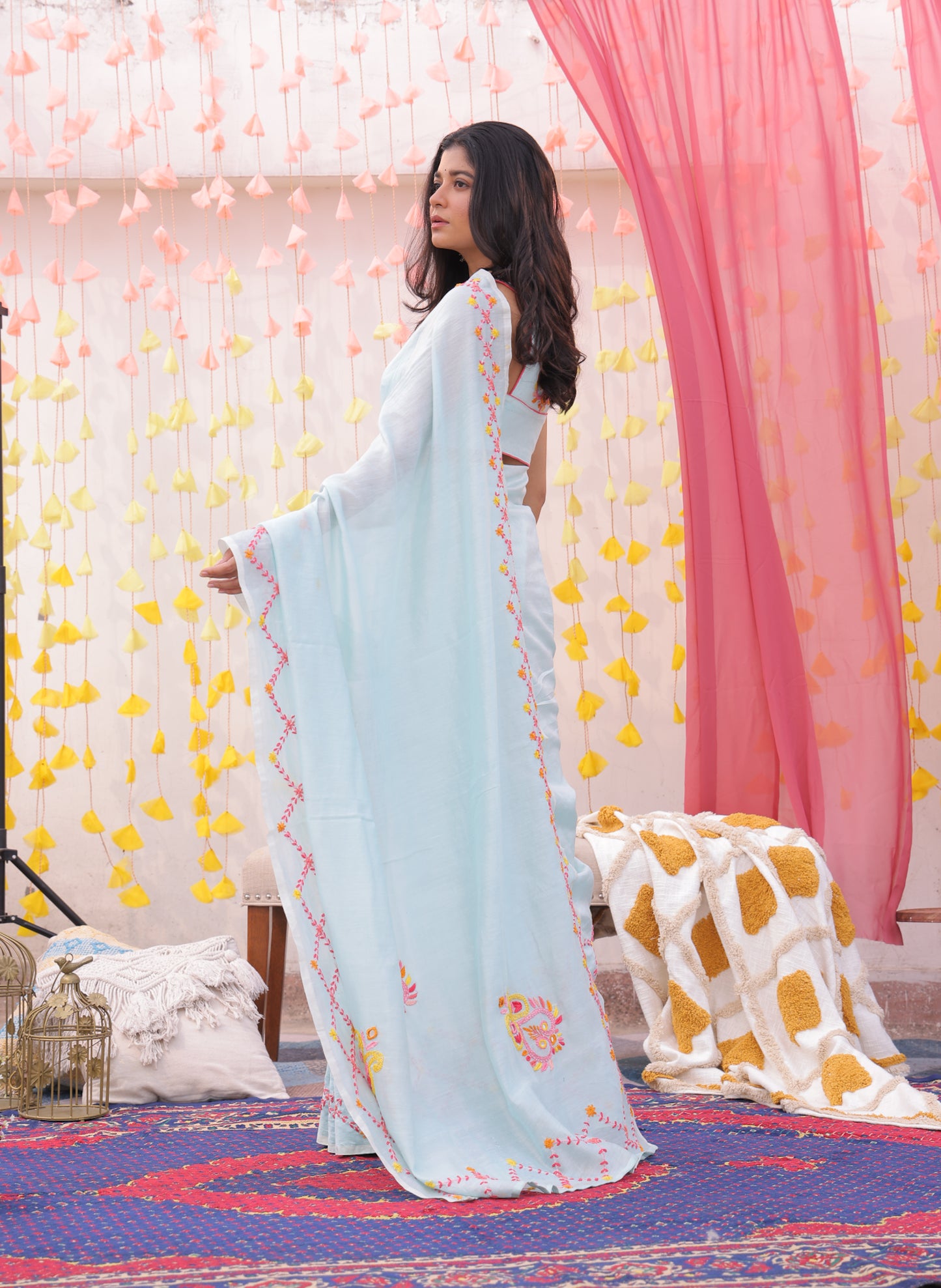 Dewkissed Drape Mul Chanderi Saree