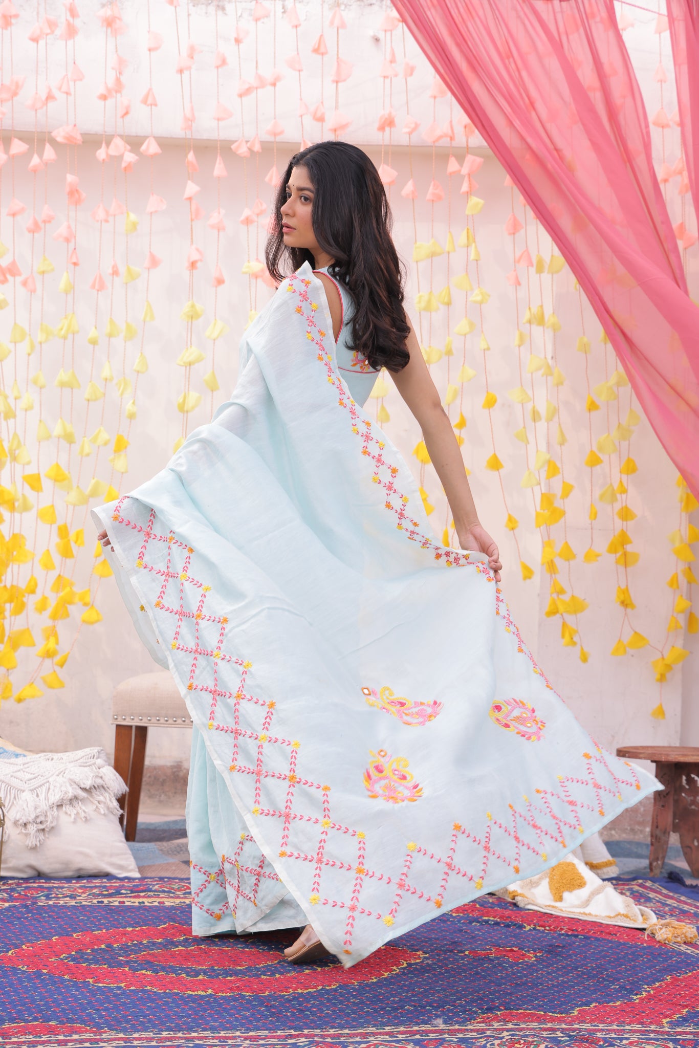 Dewkissed Drape Mul Chanderi Saree