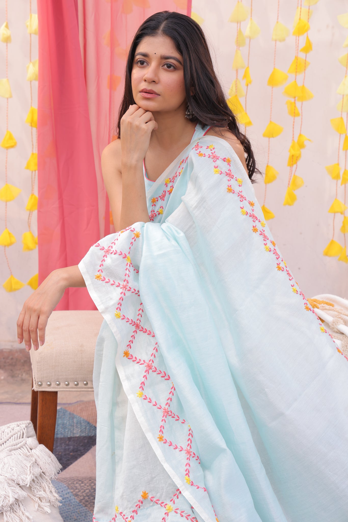 Dewkissed Drape Mul Chanderi Saree