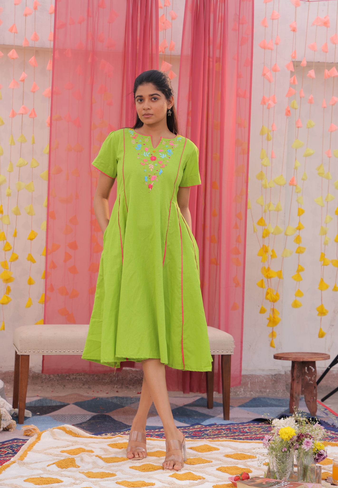 Neon Bloom Dress