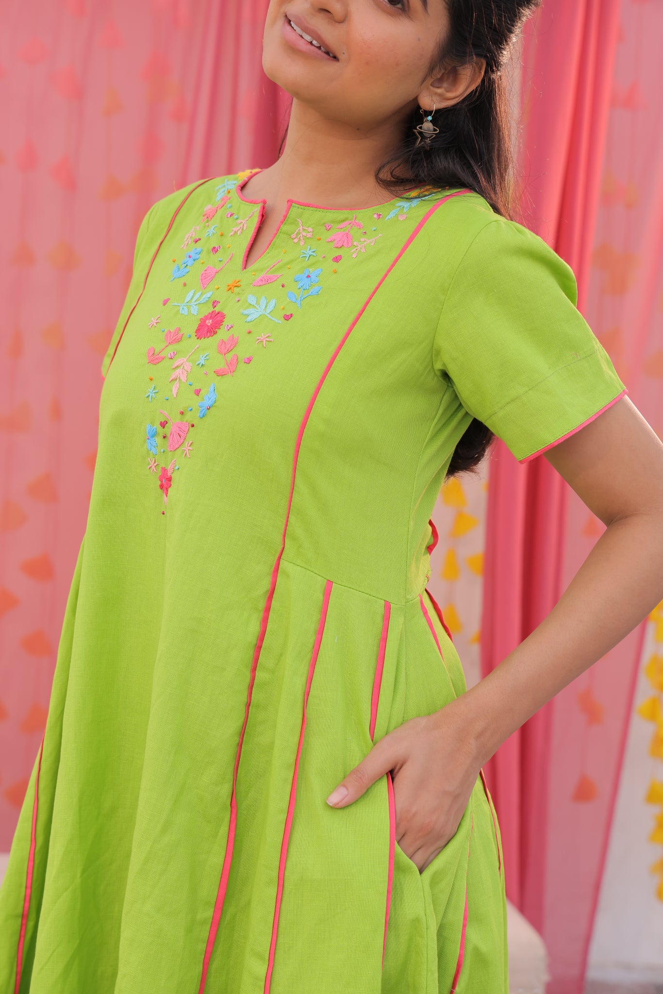 Neon Bloom Dress
