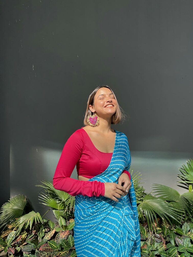 Hot Pink Cotton Silk Full Sleeve Blouse