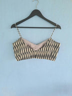 Grey Ikat Noddle Strap Blouse