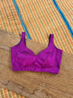 Raw Silk Sleeveless Blouse