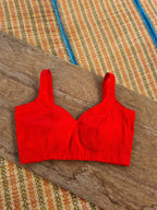 Raw Silk Sleeveless Blouse