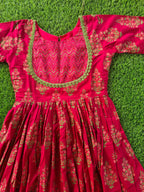 Magenta Handblock Cotton Dress