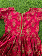 Magenta Handblock Cotton Dress