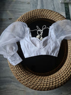 White Puff Sleeve Blouse