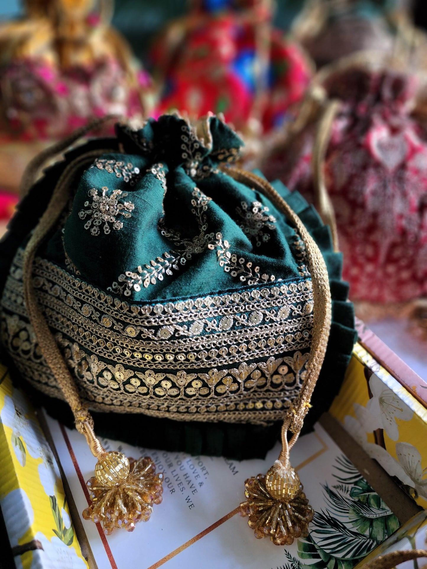 Castleton Embroidered Potli Bag