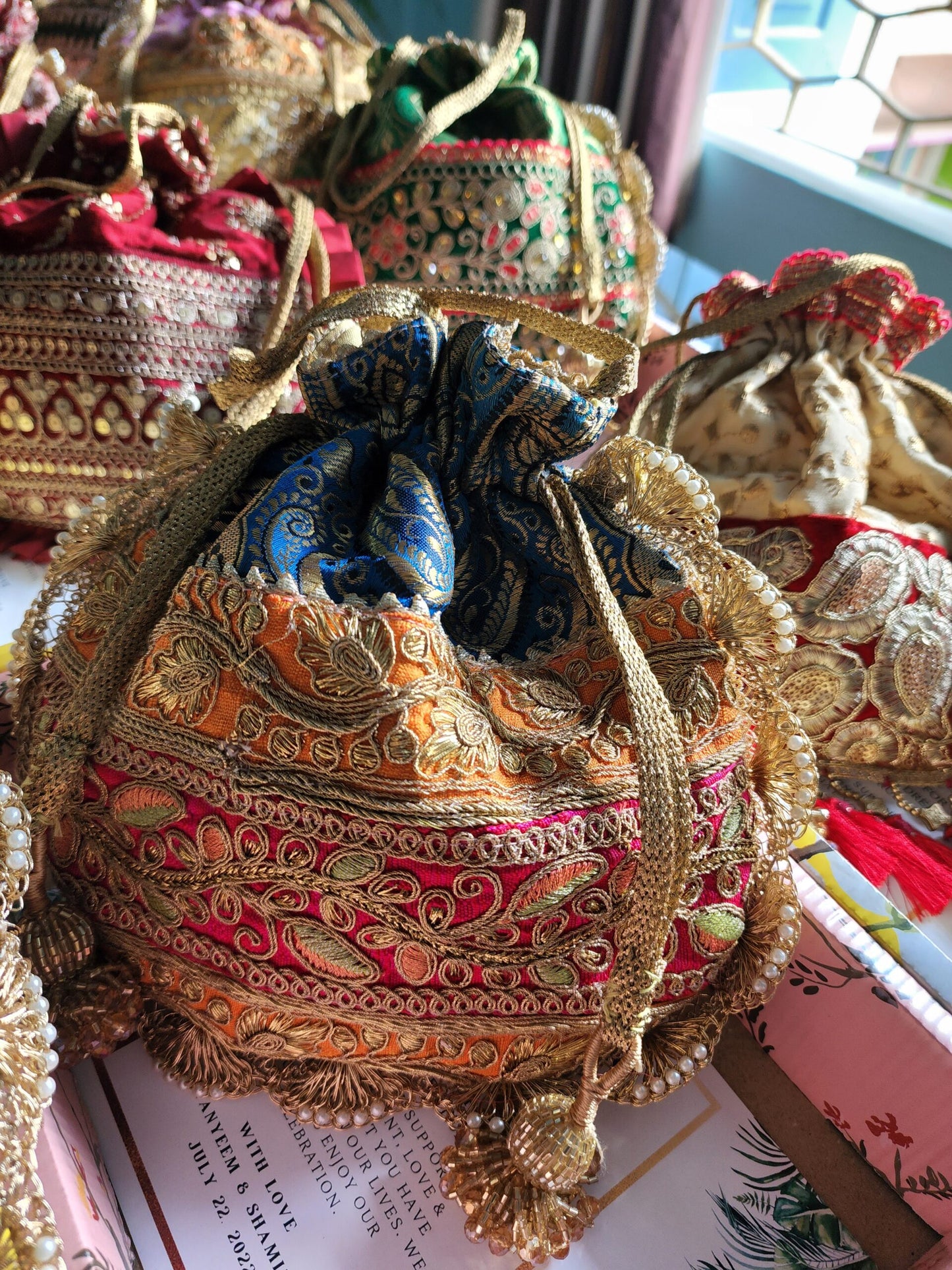 Jasmine Embroidered Potli Bag