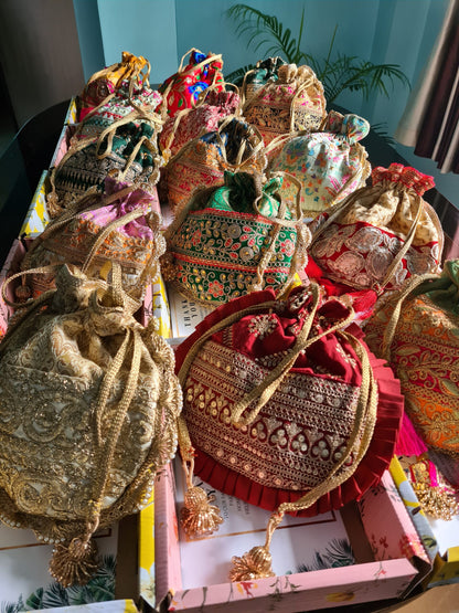 Embroidered Potli Bags- Set of 15