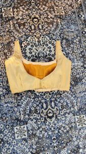 Gold Brocade Sleeveless Blouse