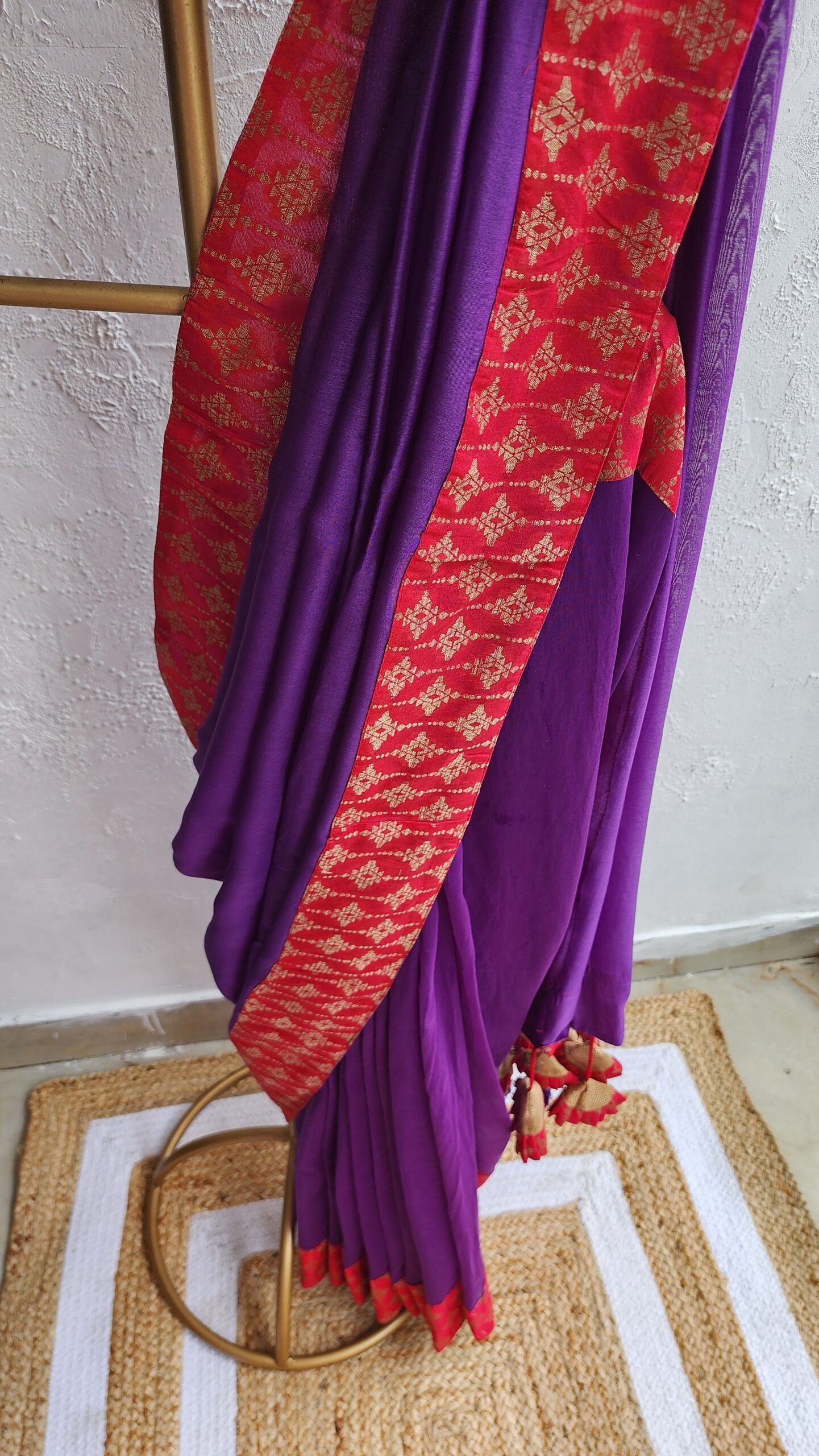 Pansy Orchid Saree