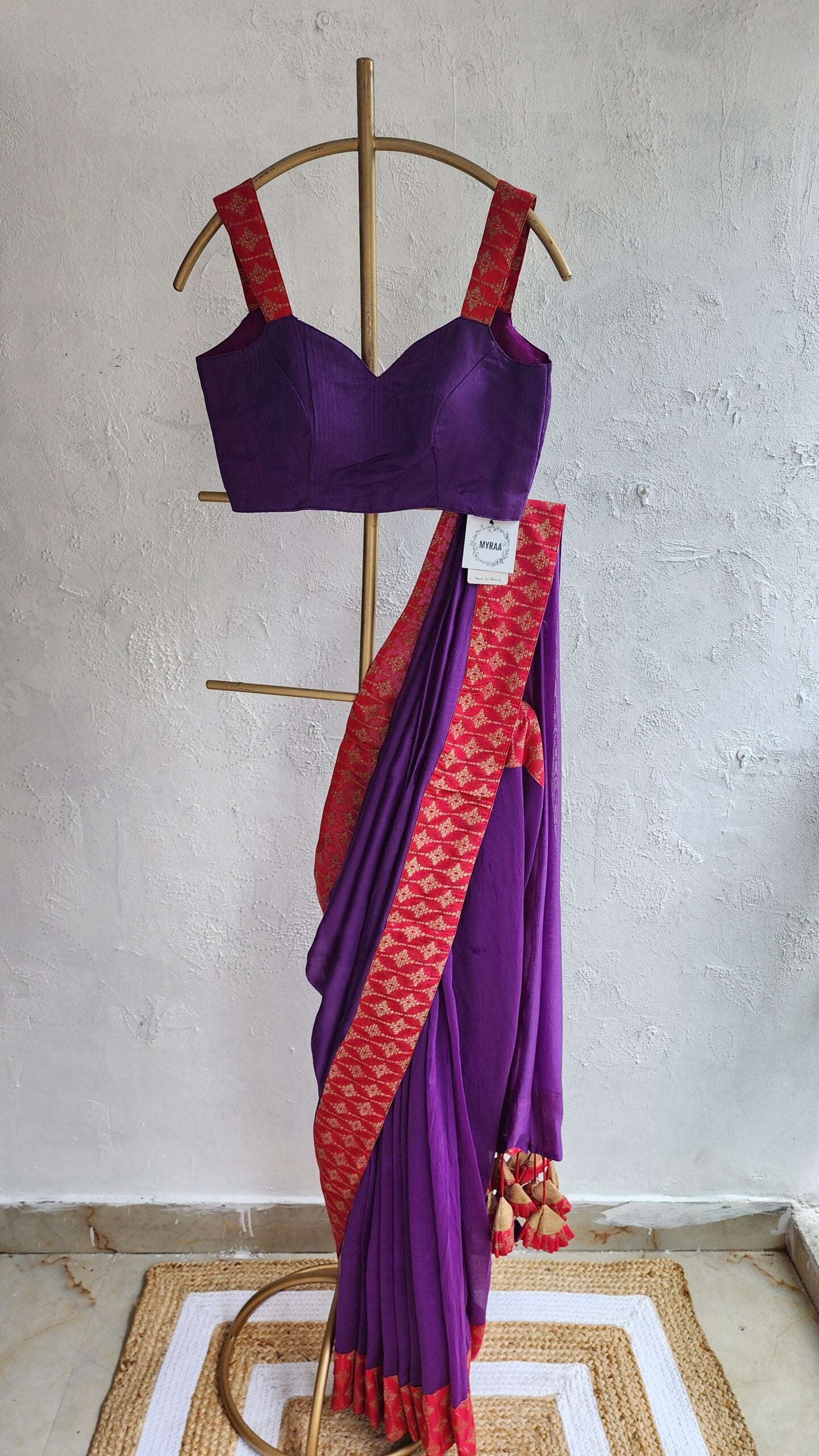 Pansy Orchid Saree