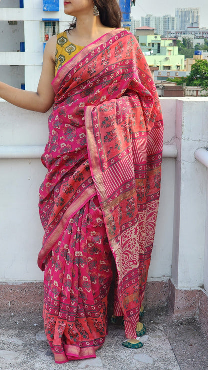 Ranibagh Maheshwari Cotton Silk Saree