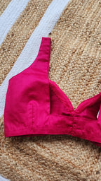 Contour Blouse-Hot pink