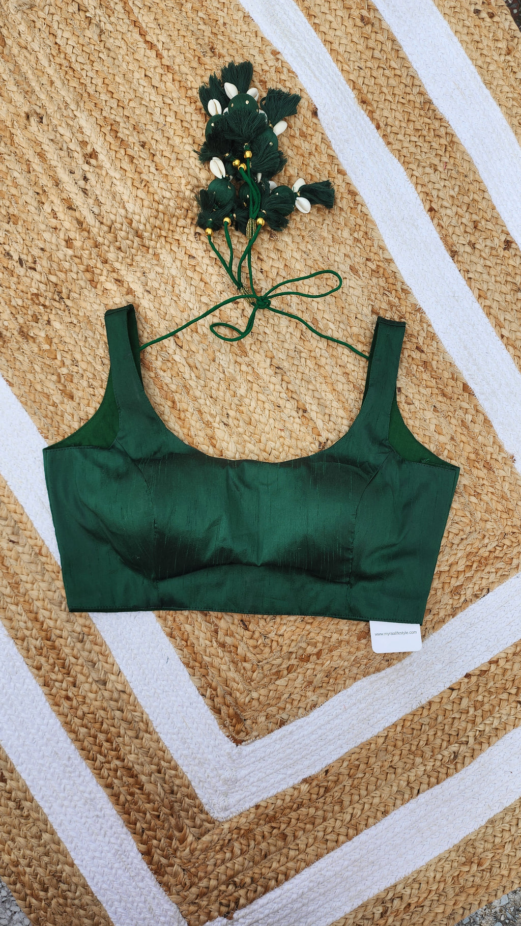 Dildara Blouse -Dark green
