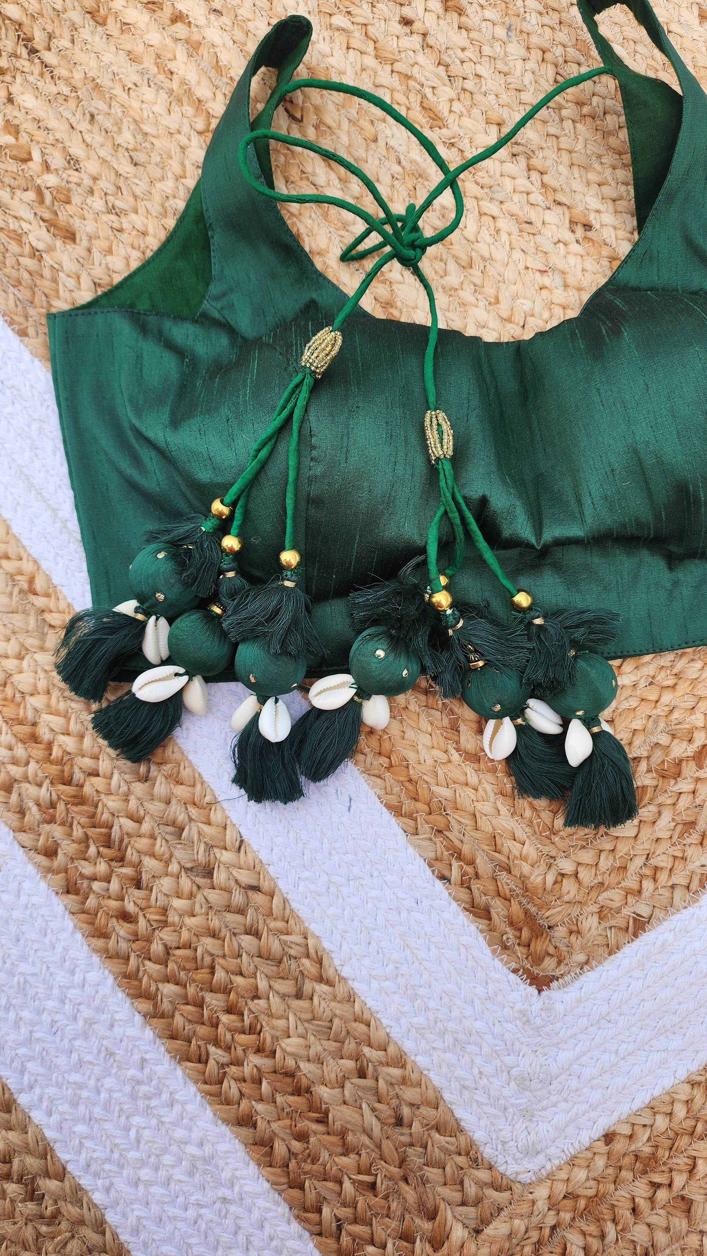 Dildara Blouse -Dark green