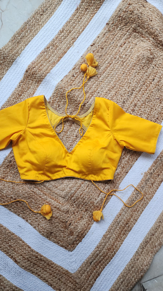 Yellow Cottonsilk Blouse