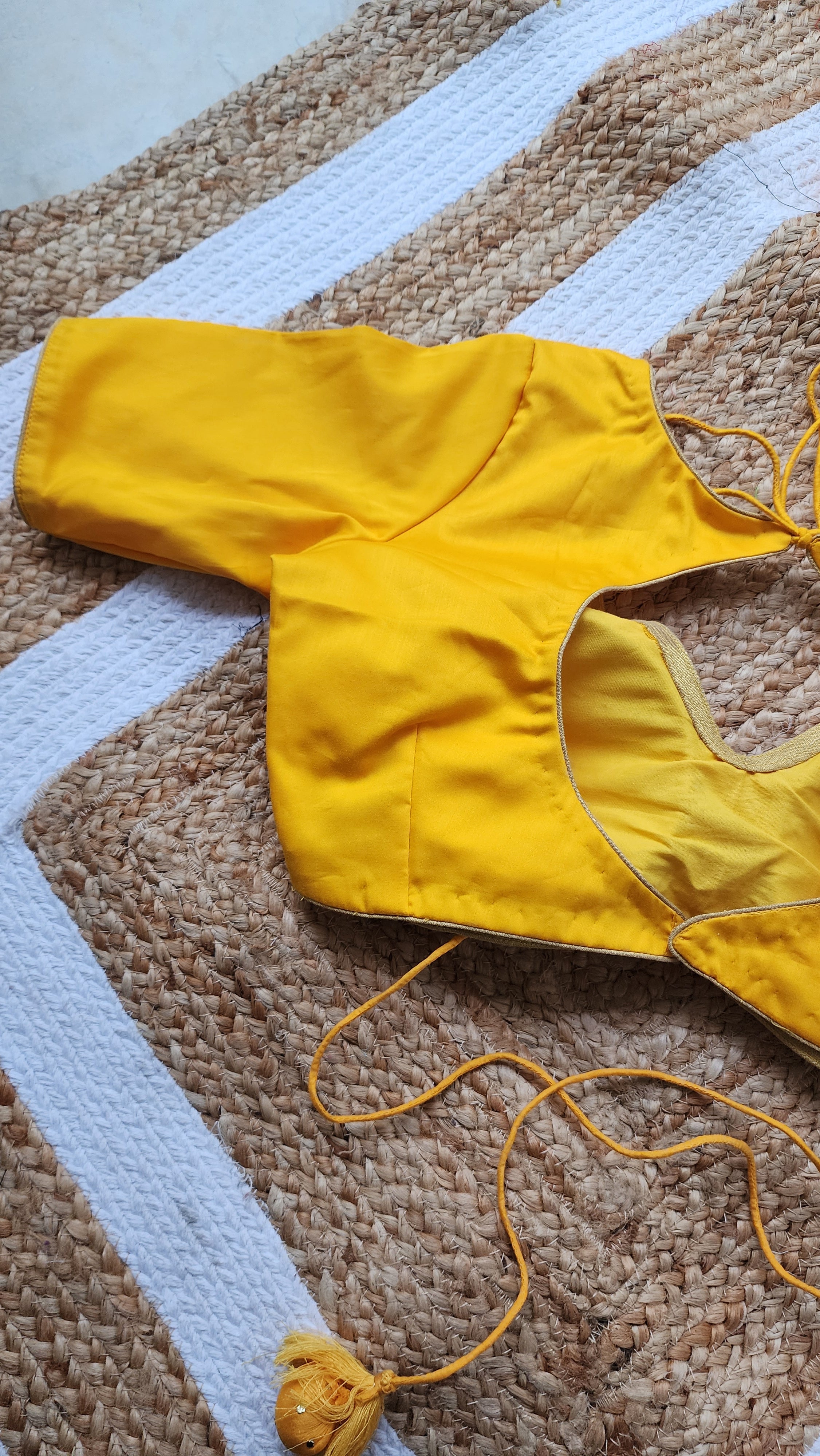 Yellow Cottonsilk Blouse