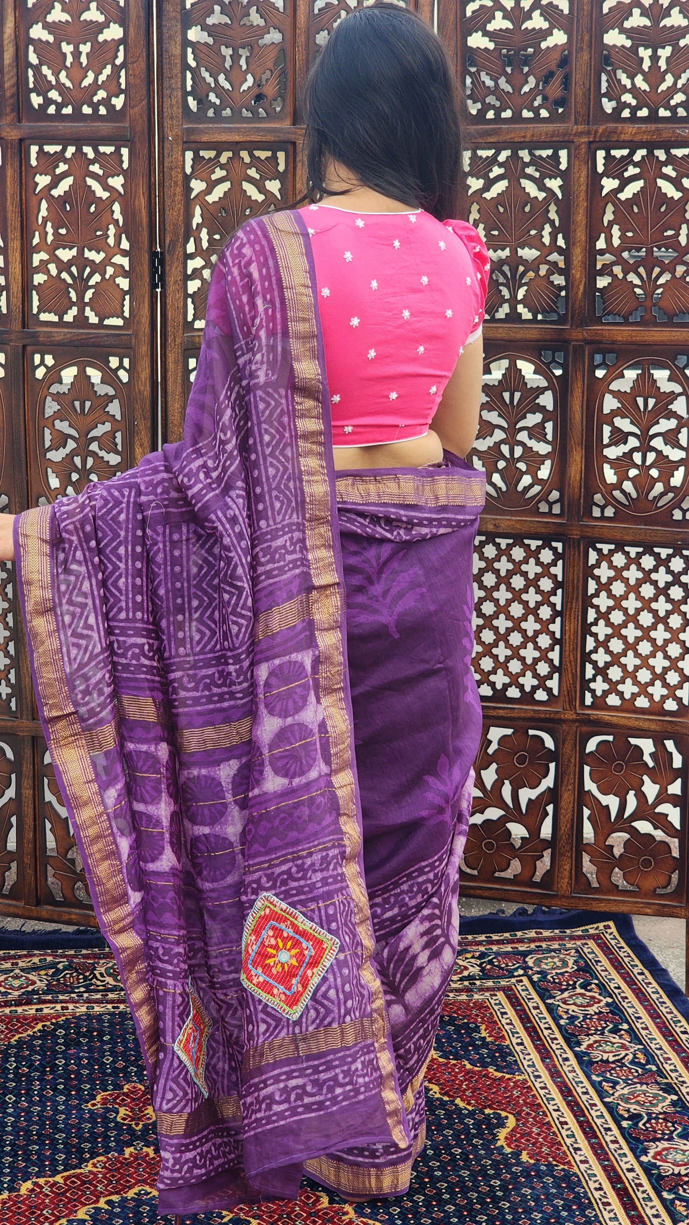 Junaira Maheshwari Cotton Silk Saree
