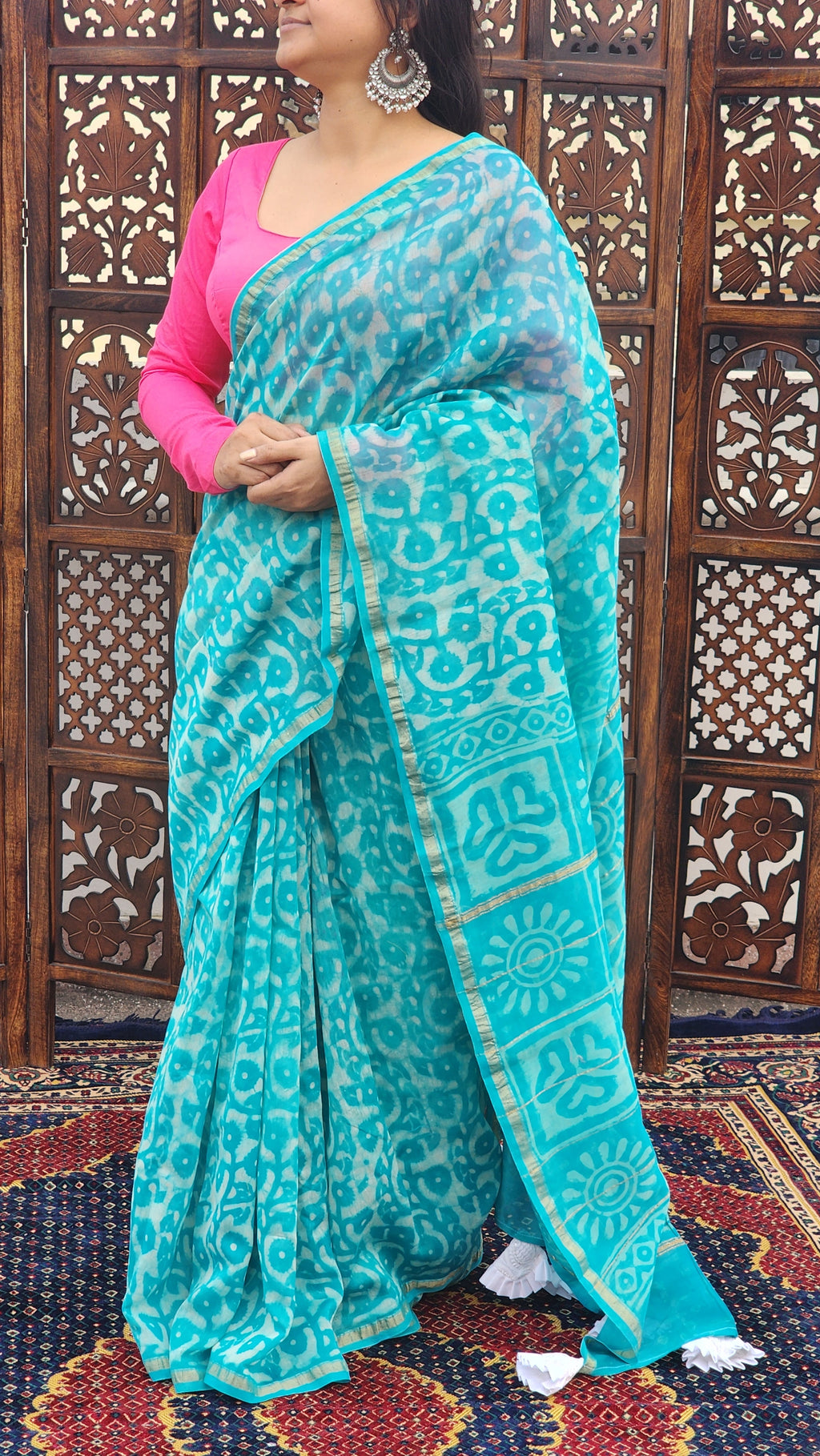 Samah Chanderi Cotton Silk Saree