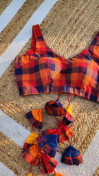 Multi Checks Lehriya Blouse