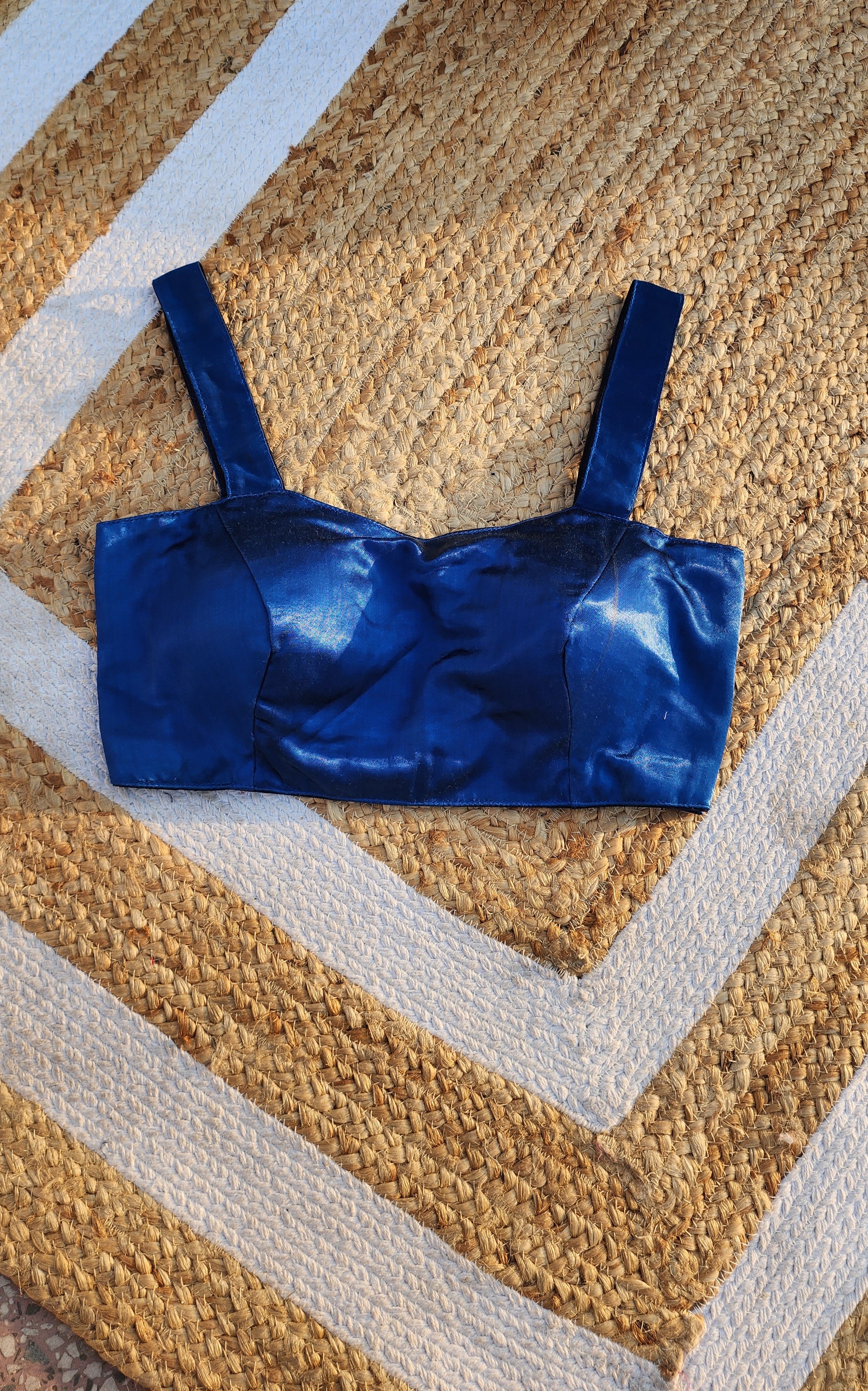 Electric Blue Mashru Blouse