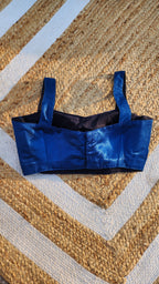 Electric Blue Mashru Blouse