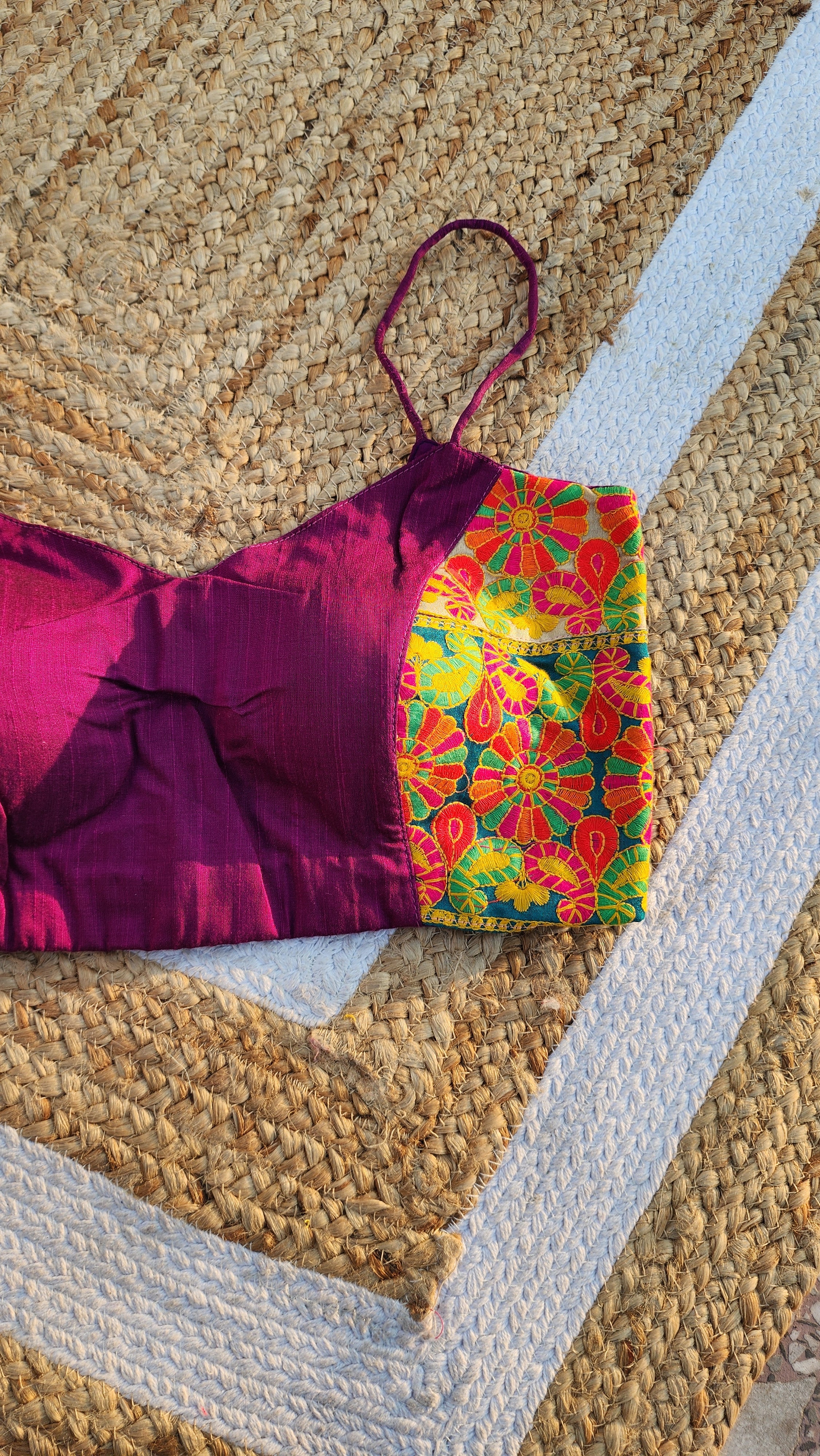 Multi color Noddle Strap Blouse -2
