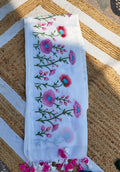 Secret Garden White Mulmul Saree