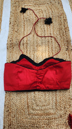 Red Backless Bee Blouse