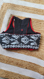 Black Racer Back Jamdani Blouse