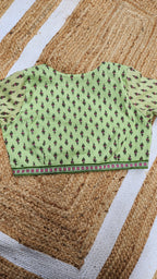 Pastle Green Printed Cotton Blouse