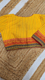 Yellow Kantha Cotton Blouse