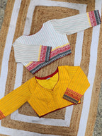 Yellow Kantha Cotton Blouse