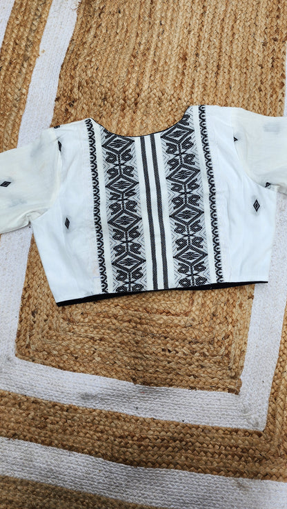 White Bano Jamdani Blouse