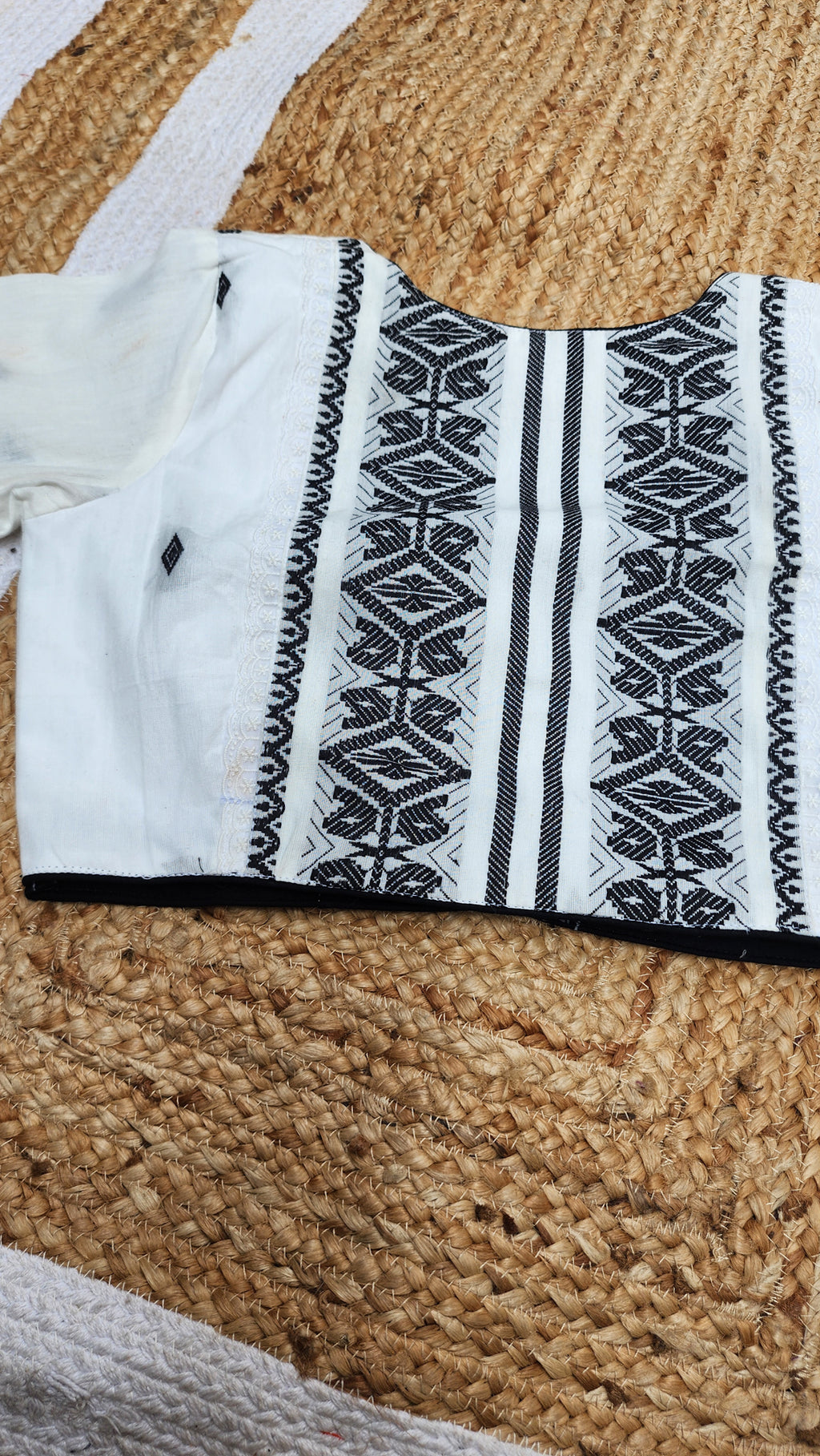 White Bano Jamdani Blouse