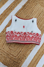 White Jamdani Sleeveless Blouse