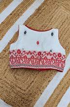 White Jamdani Sleeveless Blouse