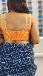 Orange Polka Strapy Blouse